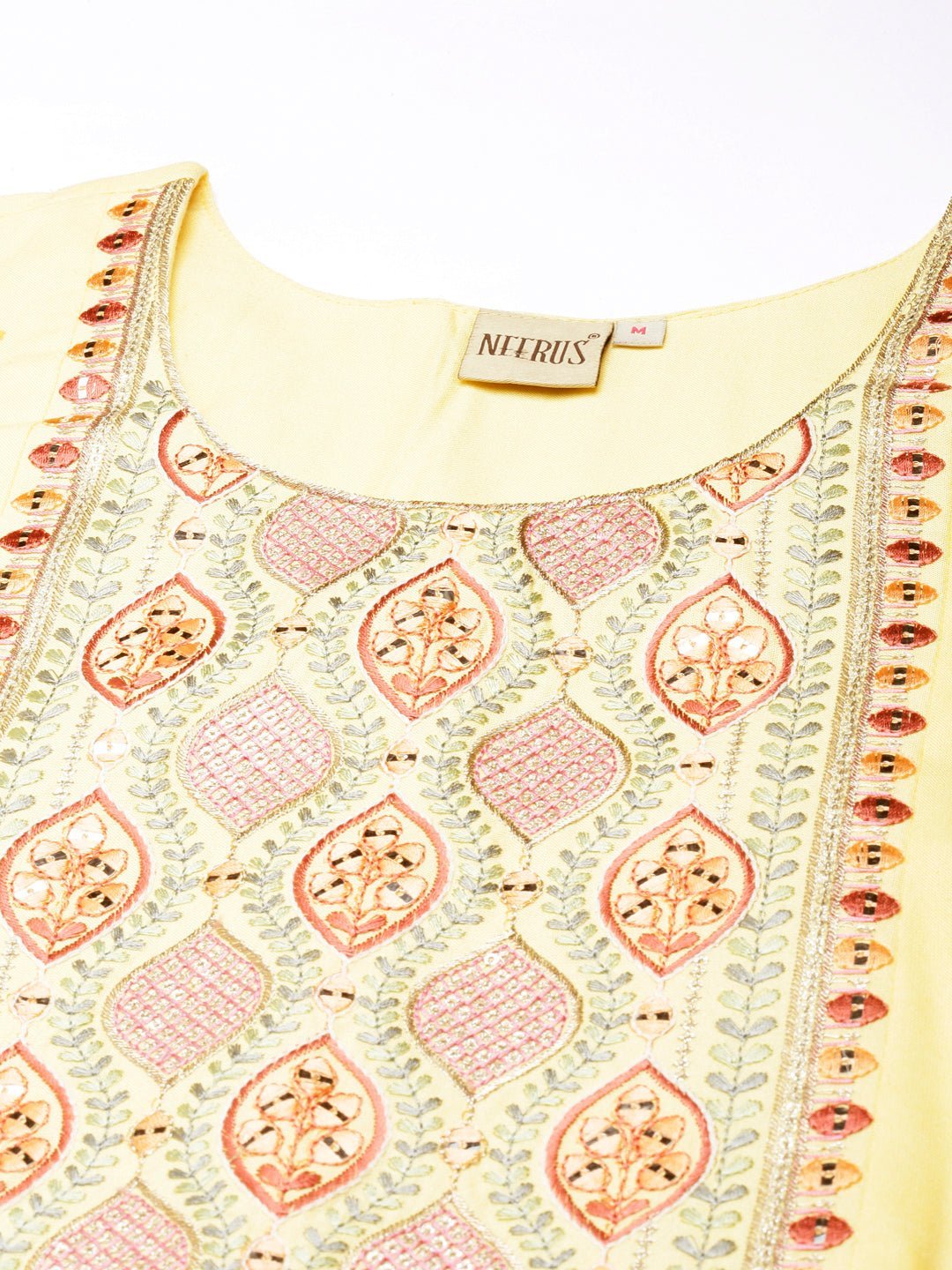 Transacthubs Yellow Straight-Cut Maxi Dresses Featuring Casual Ethnic Motifs - Image 4